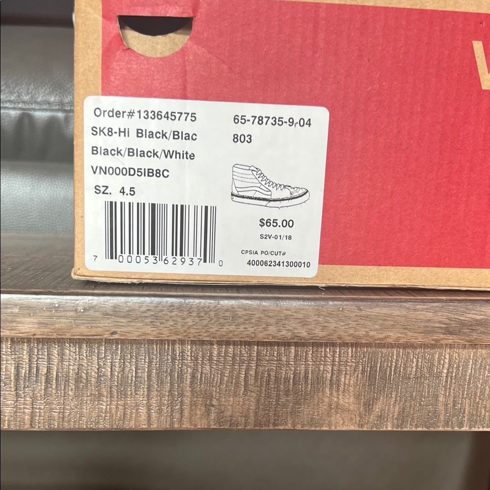 Vans Classic Black and White High-Tops - Picture 3 of 6